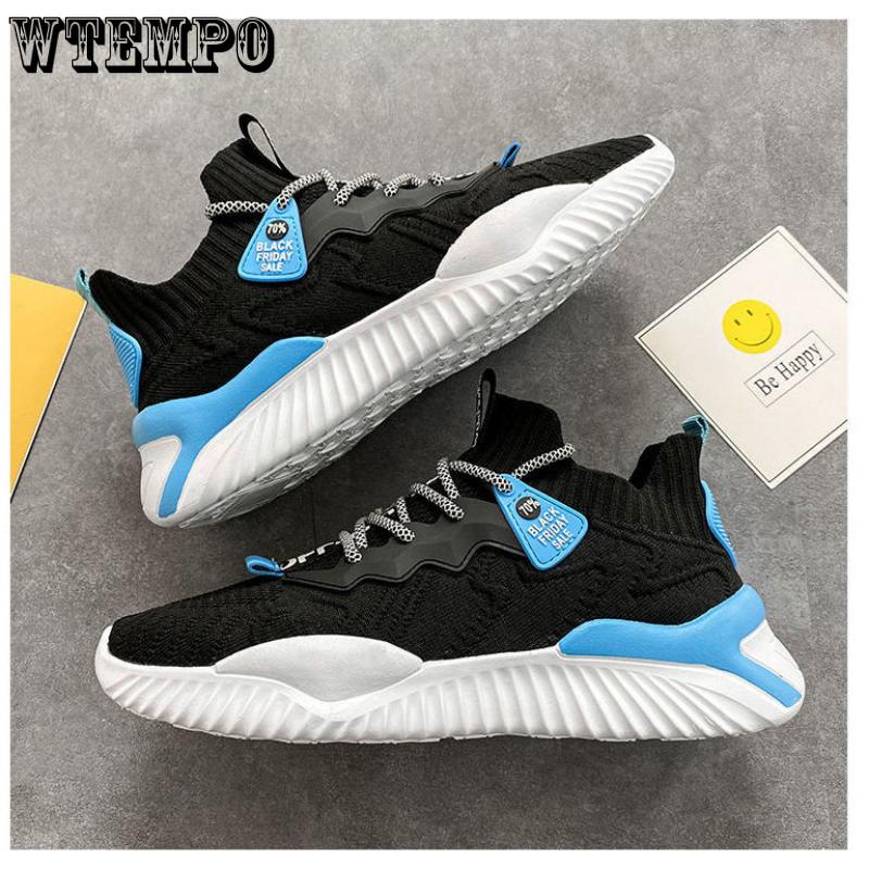 WTEMPO Men's Summer Sneakers Mesh Breathable Outdoor Sport Shoes Thick Soled Non-Slip Clunky Sneaker Casual Running Shoes
