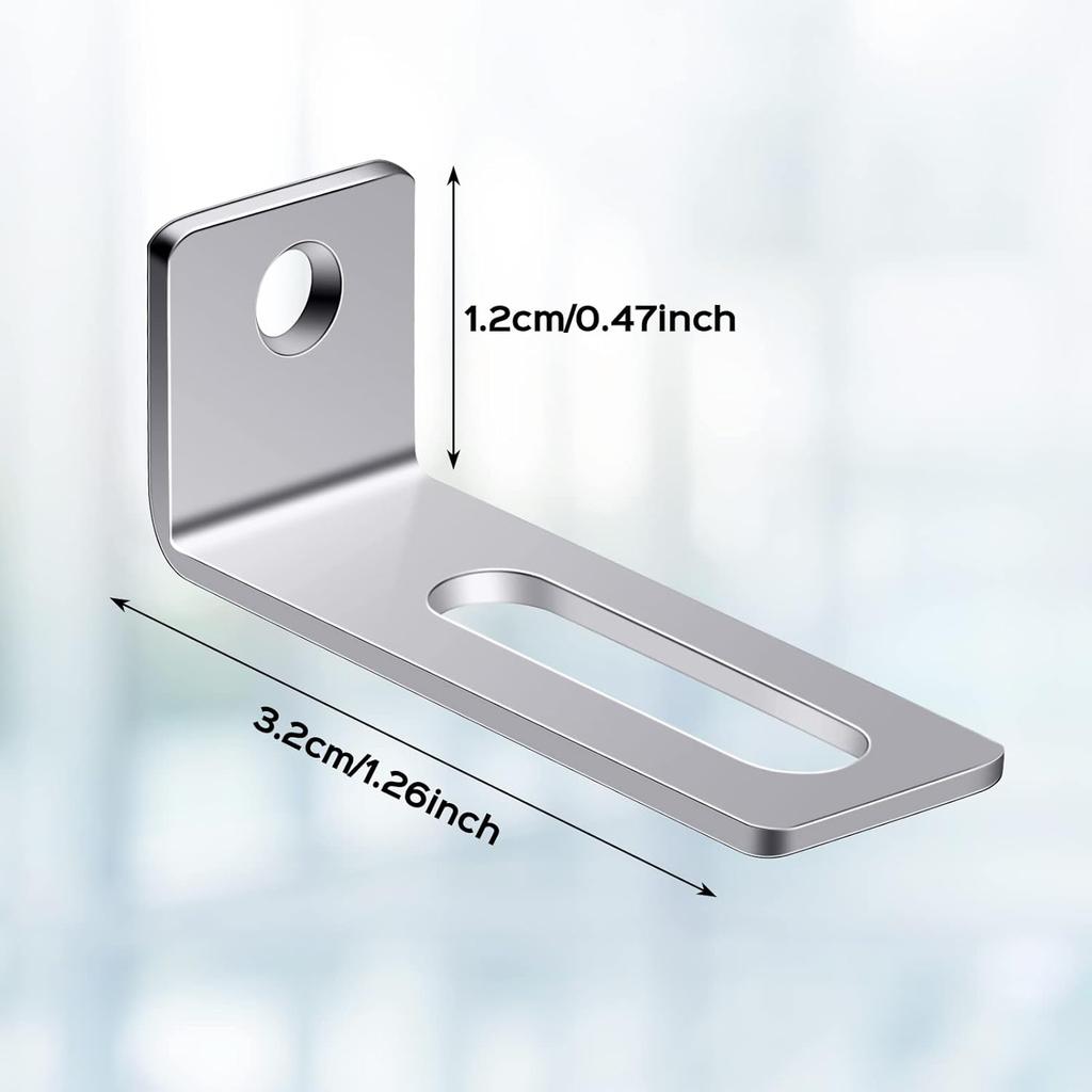 Oudain 20 Set Whiteboard Brackets Whiteboard tallation Hardware Kit Mounting Wall Hanging Brackets Include Hanger Supports, Screws, Expansion Tube