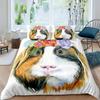 Guinea Pig Bedding Set Cute Mouse 3D Duvet Cover Animal Comforter Cover for Kids Boys Girls Teen Soft Twin Polyester Quilt Cover