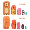 Tiermuster Matrjoschka Puppen Spielzeug Holz Stapelpuppen Heimdeko Schachtelpuppen Kinderspielzeug