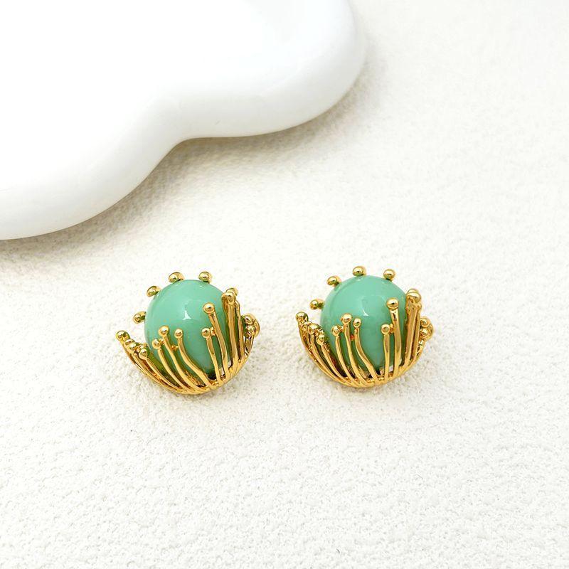 

Retro Simple Personality Irregular Shape Earrings Stud Earrings озеро синього кольору