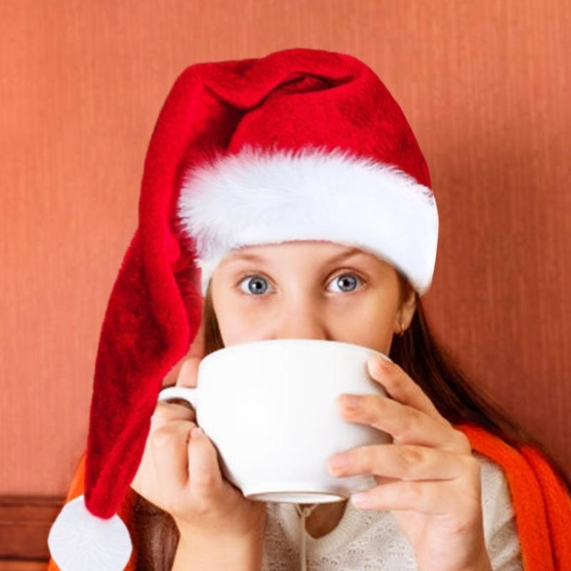 Adjustable Size Santa Hat Holiday Headwear Unisex Santa Hat Party Santa Hat for Holiday Parties and Celebrations