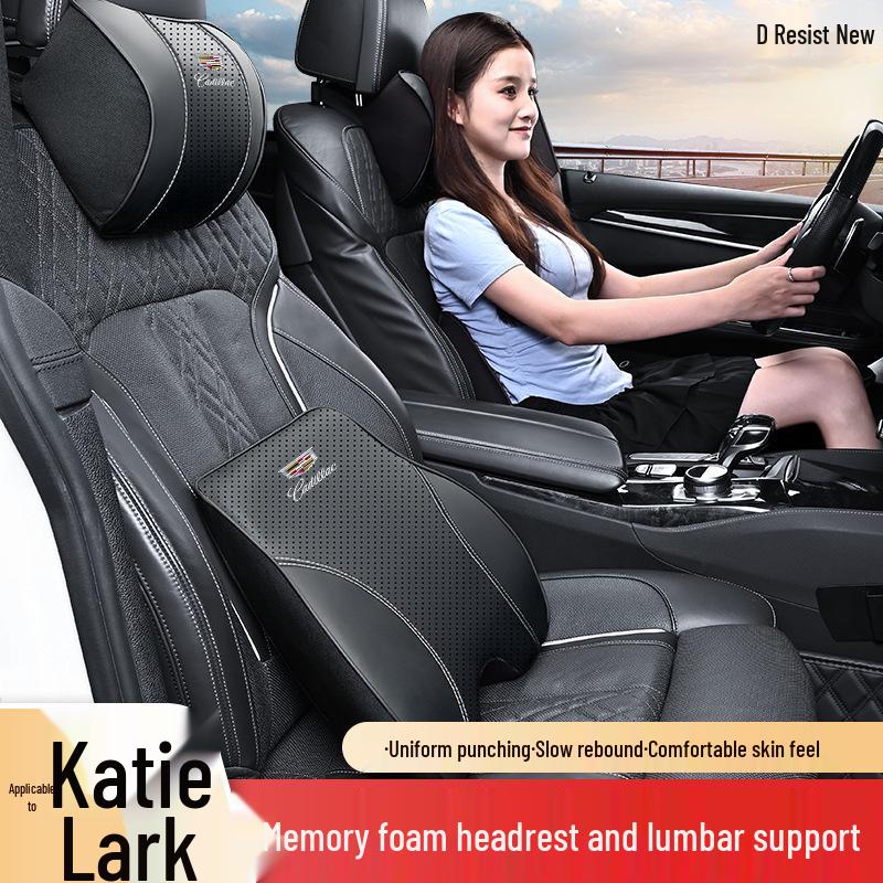 Cadillac CT5/4, XTS, XT4/5, ATSL Headrest and Lumbar Support Pillow Set
