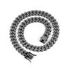 14mm Full Zirconium Cuban Chain Men's Hip Hop Cuban Necklace Bracelet Jewelry
