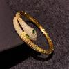 Schlangenförmiges Zirkonarmband, Leichtes Luxus- und High-End-Armband, Modisches Designarmband