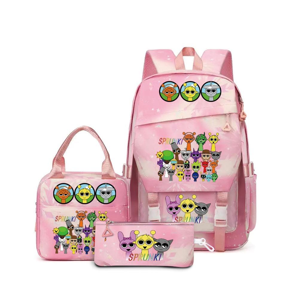 Rhythm Box Music Game Backpack Student Children Cute School Bag Three-piece Lunch