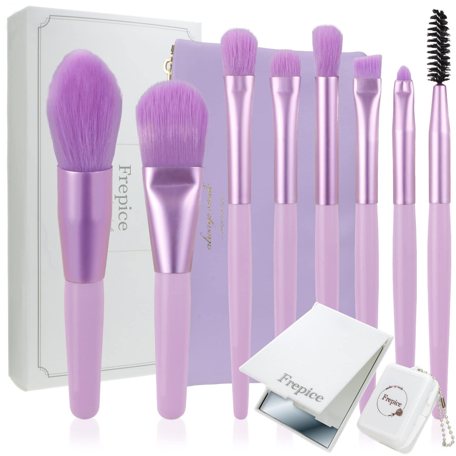 

Frepice Кисти для макияжа Пудра Тени для век Кисть для макияжа (Набор из 8 предметов) - Кисть, Кисть, Чехол, Косметический/Пурпурит