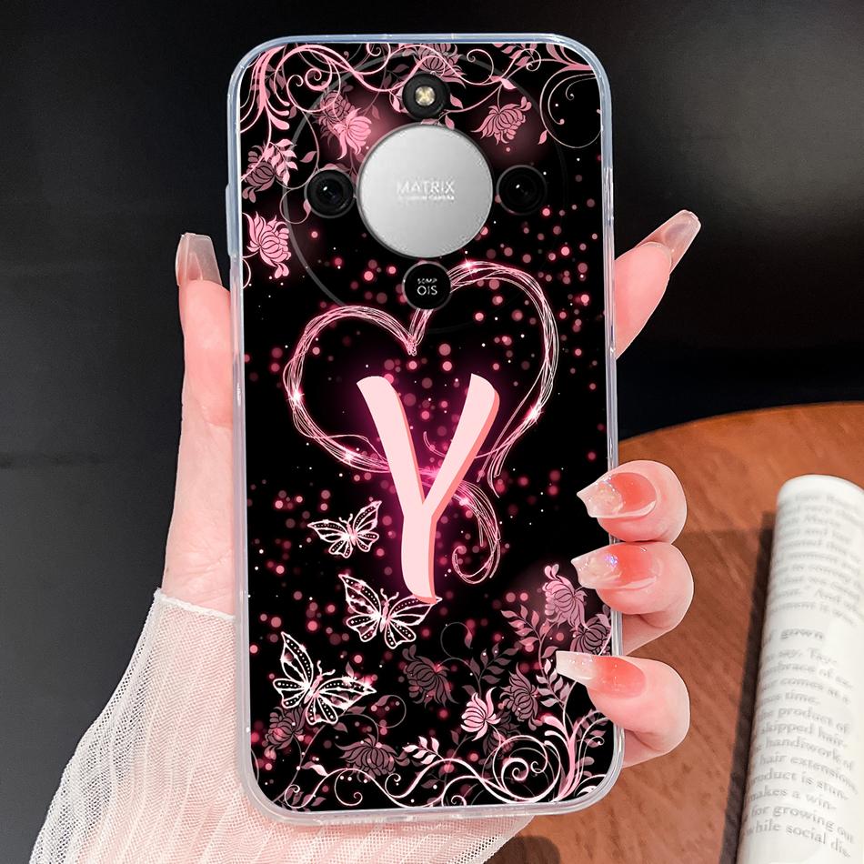 For Honor X6D X8D X9D 4G 5G Case Dreamy Color Letters Clear Covers For HonorX6D X 8D X9D Soft TPU Silicone Anti Drop Back Cover
