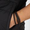 Herren Trendy Mehrschichtiges Leder & Vulkanstein Armband