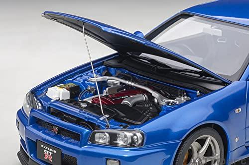 AUTOart 1/18 Scale Nissan Skyline GT-R (R34) V-Spec II Bayside Blue Finished Model 77408
