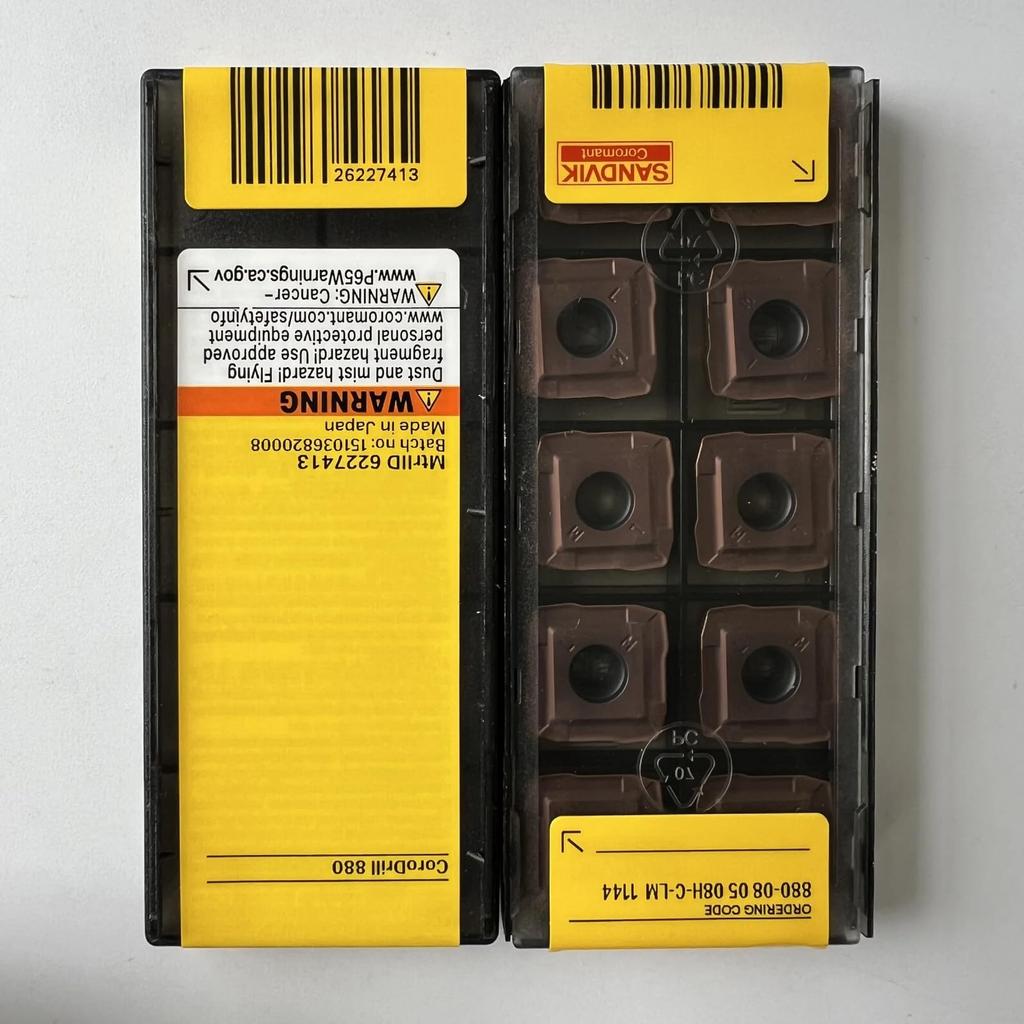 Original Sandvik / 880-080508H-C-LM 1144 / CNC lathe carbide blade 10 Pcs