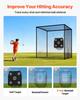 Golf Batting Cage, 3050 X 3050 X 3050mm Golf Cage, Driving Hitting Cages with 3-Ply Knotless Polyester, Golfs Target & 9-Hole Baseball Target, Golfs