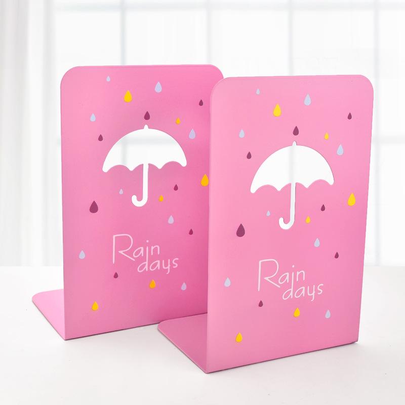 L-Shaped Metal Bookends for Students - Large Desktop Shelf Divider