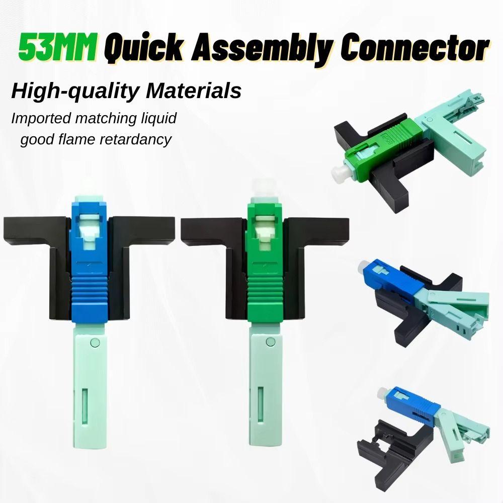10Pcs Embedded SC UPC Fiber Optic Quick Connector Single-Mode Connector  Telecommunication