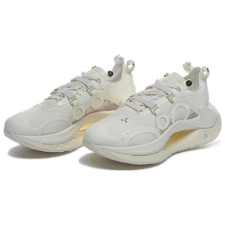 Li Ning Fabric Fashion Versatile Shock Absorbing Non-Slip Wear-Resistant Lightweight Rebound Low-Top Sports Casual Shoes Men Sneakers ALFS203-2