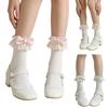 Weiße Damensocken Lolita Schleife Socken Japanische Kurze Socken Frühling Sommer