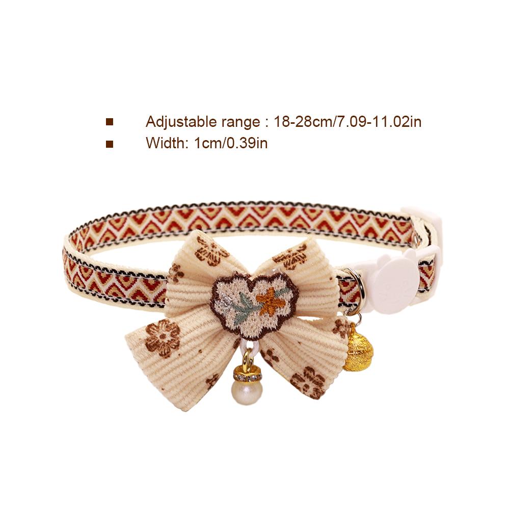 Cute Adjustable Pet Cat Collar Bell Collar Kitten Necklace Pet Collars for Small Dog Necklace Party Photo Props