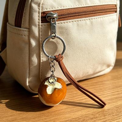 Ciondolo per Borsa 1:1 Portachiavi Realistico in Resina a Forma di Pane con Decorazione in Corda Portachiavi Fascino Baguette Bagel ad Alta Simulazione