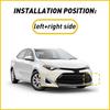 2X Fog Light Cover Set For 2017- Toyota Corolla Front Left Right Gloss Black