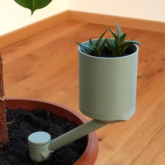 3D Printed Planter Drip Irrigator Water Flow System Layered Design Rotating Planter Apartment Gardening Planter Home Office Garden Decor