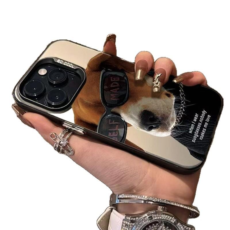 Sunglasses for cats and dogs, suitable for Apple 15Promax mobile phone case iPhone16 cute 14Pro cool 17Pro new model