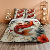 3D Digital Printing Bedding Two Or Three Piece Set Koi Polyester Quilt Cover