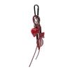 Miu Series Autumn and Winter Fashion Hand-woven Leather Rope Crystal Love Pendant Keychain Bag Hanging Car Pendant
