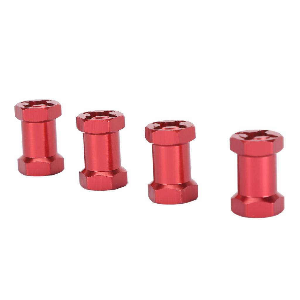 4PCS 12mm Hex Hub Adapters with Nuts Aluminum Alloy Wheel Hub Extension Adapter for 1Celsius10 RC Car 20mm Length