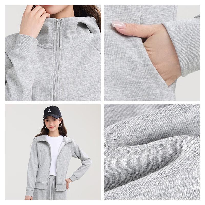 Women's Slim Fit Hooded Zip-Up Sweatshirt