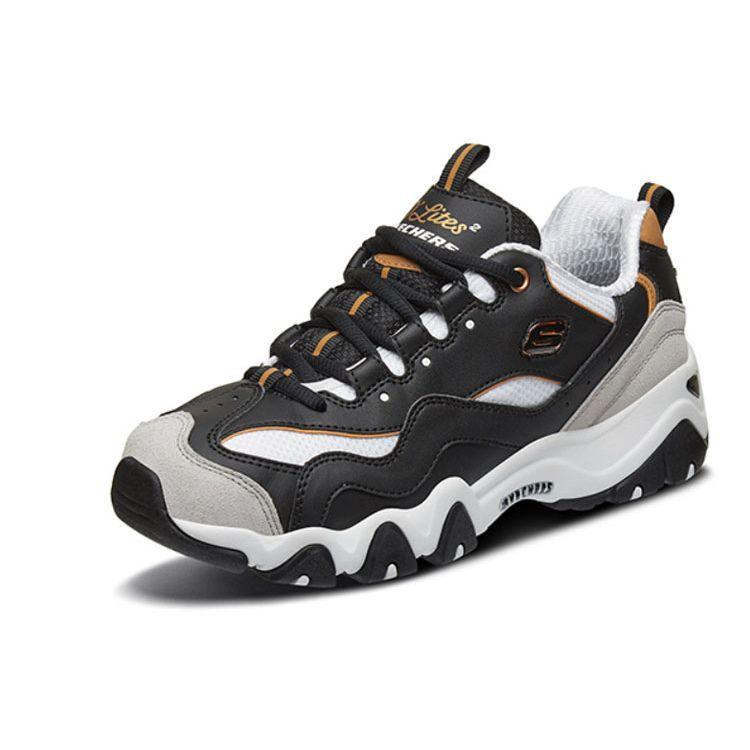 Skechers DLites 2.0 Comode Versatili Basse Sneakers Lifestyle Donna Sneakers Nere 66666217-BKGD