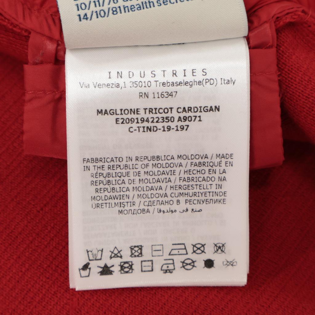 Moncler 2019 Red Wool X Nylon MAGLIONE TRICOT CARDIGAN Down Jacket Jacket M RedUsed
