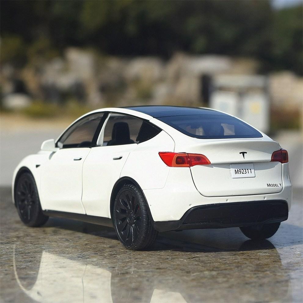 Premium 1:24 Diecast Tesla Model Y Electric SUV/Sedan Alloy Pull-Back Car Model - Red