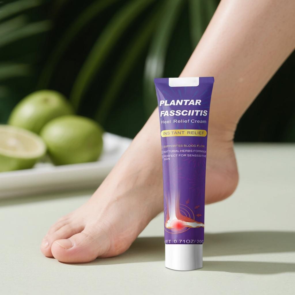 Plantar Fasciitis Relief Cream - Heel Relief For Plantar Fasciitis, Feet, Knees, Hands, Legs - Natural Herbal Concentrate - 20g
