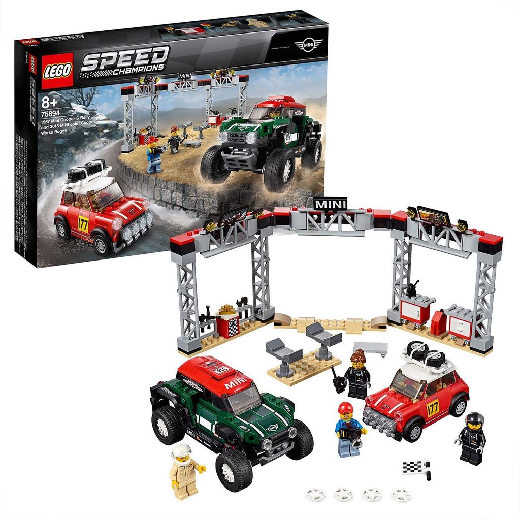 LEGO 1967 Mini Cooper S Rally and 2018 Mini John Cooper Works Buggy 75894 Block Toy Boys Car