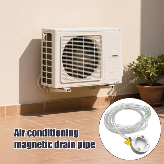 Magnetic Window AC Drain Kit 4/6/12FT Clear PVC Drain Hose with Stainless Steel Clamp No Drilling Flexible Weather-Resistant Condensate Drain Adapter