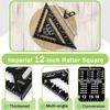 12" Aluminum Alloy Rafter Square Combination Square Set Carpenter Square Woodworking Framing Square Triangle Protractor