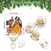 Christmas Nativity Scene Miniature Figurines Decorations With Soft LED Lighted House Resins Craft Cartoon Ornaments Set