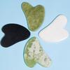 Heart-Shaped Hetian Jade Gua Sha Board for Facial and Body Massage