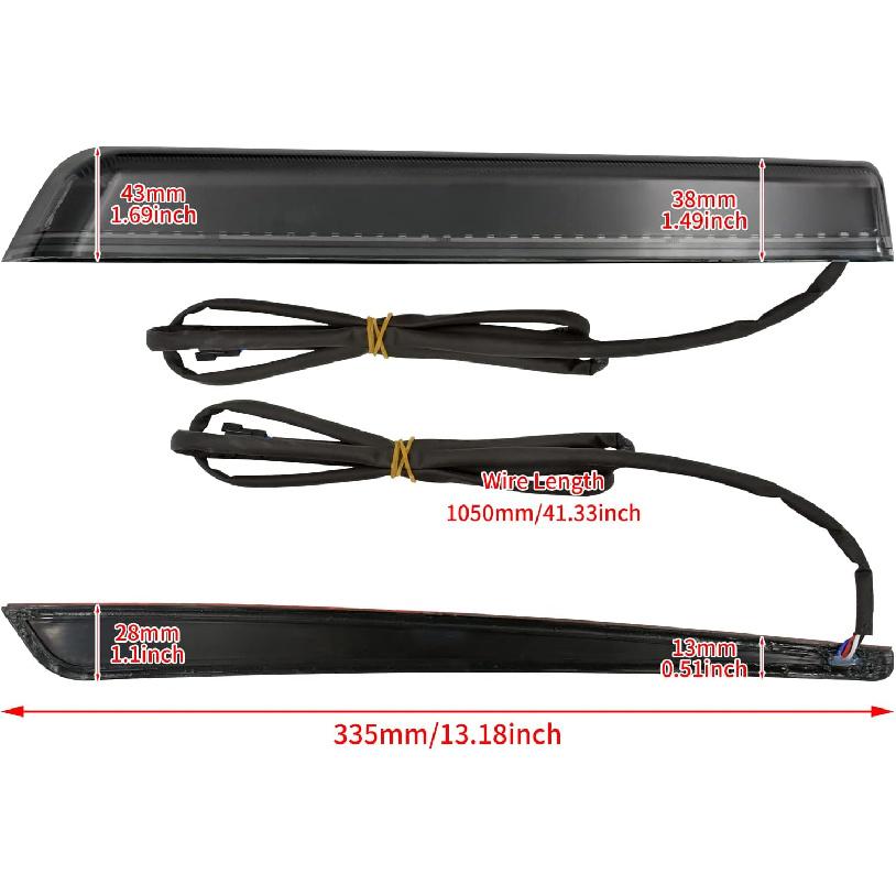 HDBUBALUS Extended Saddlebag Light LED Turn Signal Brake Lamp Fit for Harley Touring Road King Street Road Glide FLHR 2014-2022 (Color: Smoke Lens)