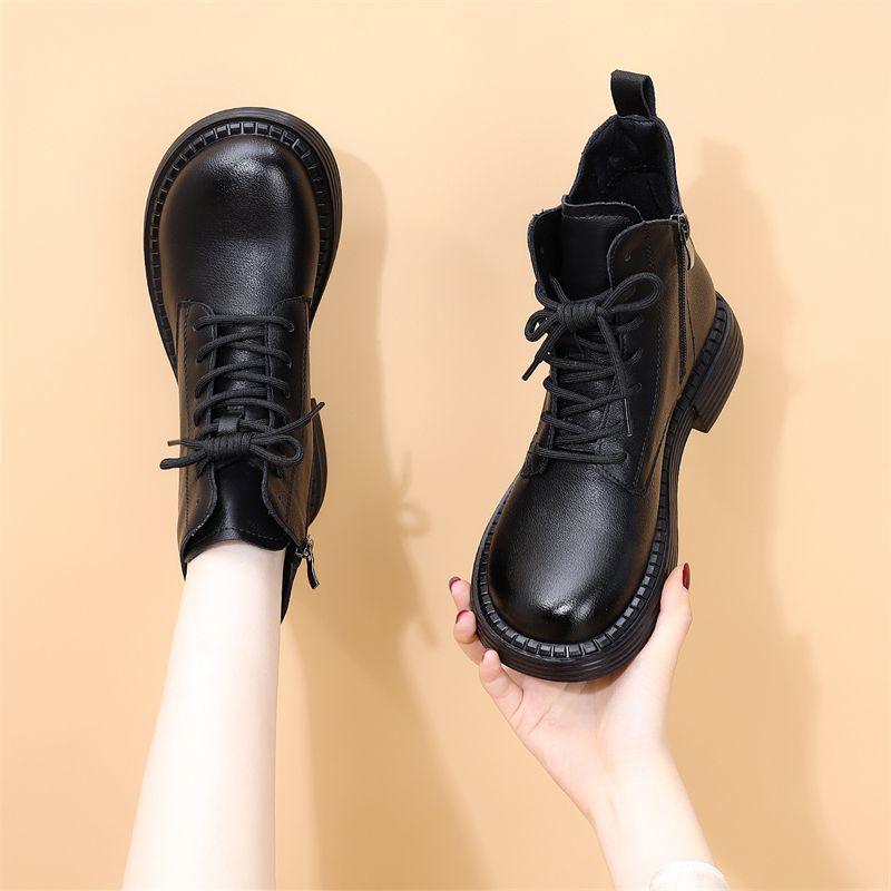 

Women s British Style Mango Martin Boots - Autumn/Winter Flat Casual Cotton Short Boots 34