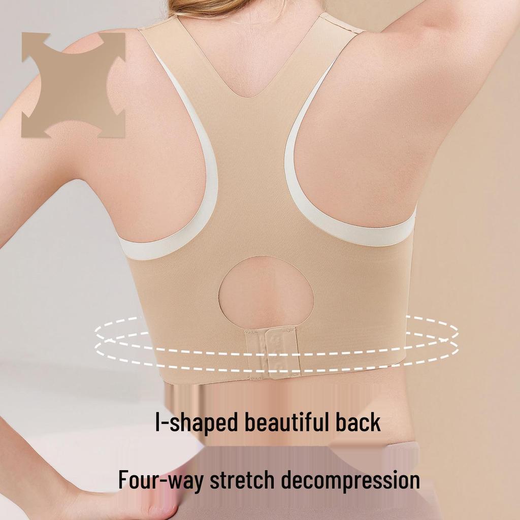 High Impact Breathable Sports Vest with Integrated Cup - Large Bust Yoga & Aerobics Beautiful Back Bra