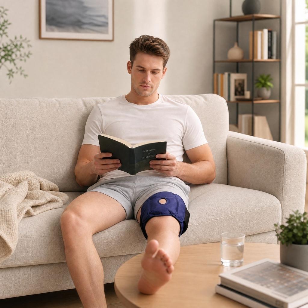 Reusable Knee Ice Pack Wrap with Adjustable Strap for Cold and Hot – Compress for Soothing Discomfort