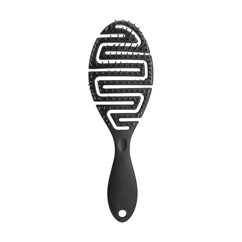 Wet Brush Curved Massage Comb with Flexible Bristles for Wet Hair - Available In Green, Pink, Blue,Purple and Black