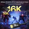 80Gbps Displayport Cable 2.1, 16K DP Cord [16K@60Hz,8K@120Hz,4K@240Hz], Display Port 2.1 Cable Support HDR10, HDCP, DSC 1.2a, for PC/TV/Gaming Monitor