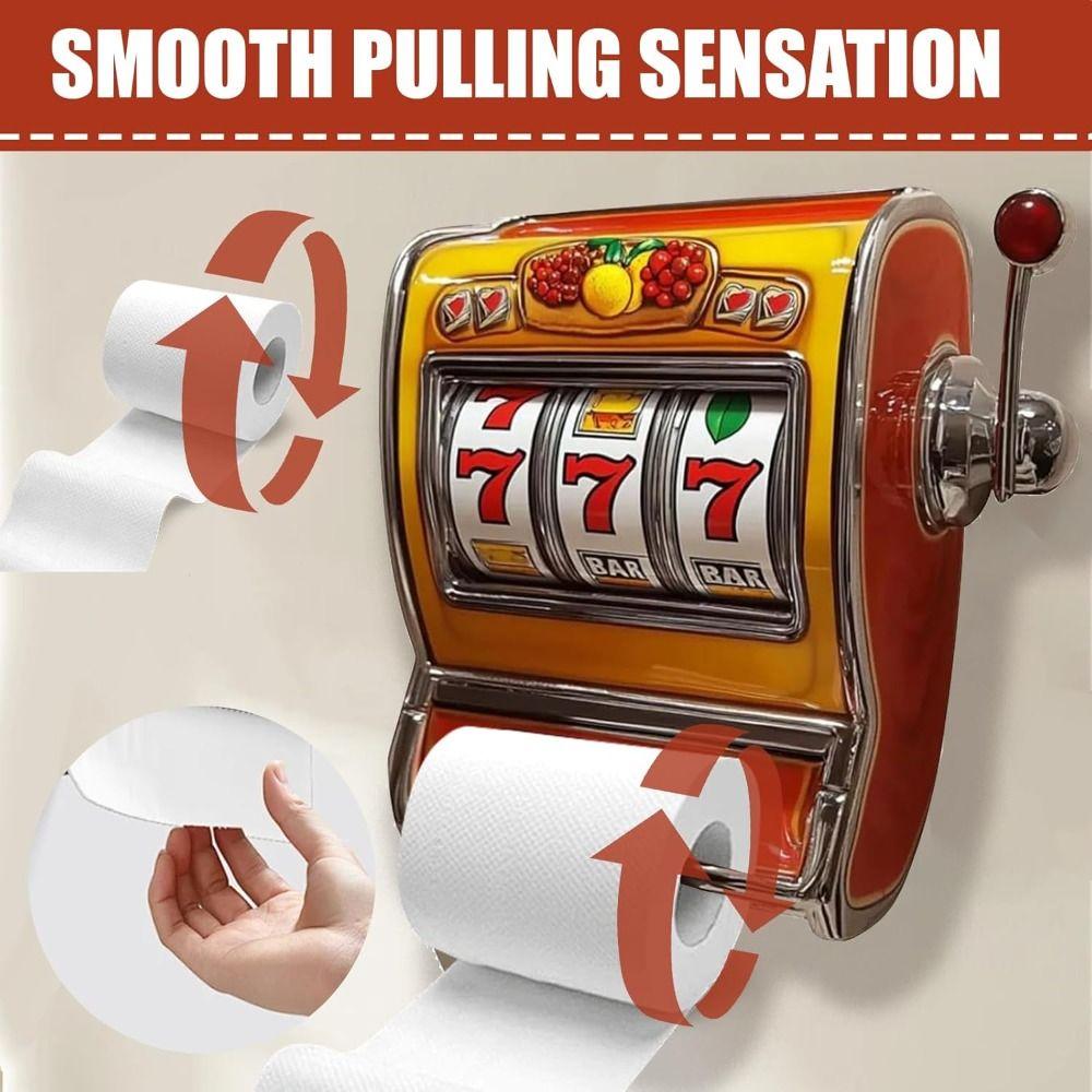 Portarotolo da Toilette a Slot Machine da Parete Divertente Portarotolo da Toilette a Slot Machine