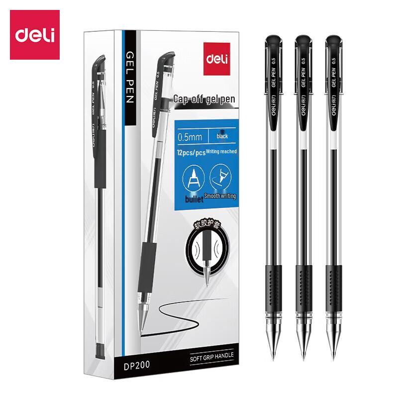 Deli DP200 0.5mm Pull-Cap Gel Pen