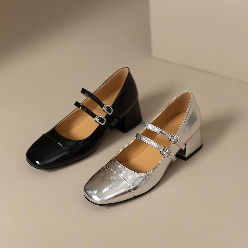 Туфли Мэри Джейн для женщин Модельные туфли на низком каблуке Туфли-лодочки Мэри Джейн — фото 13