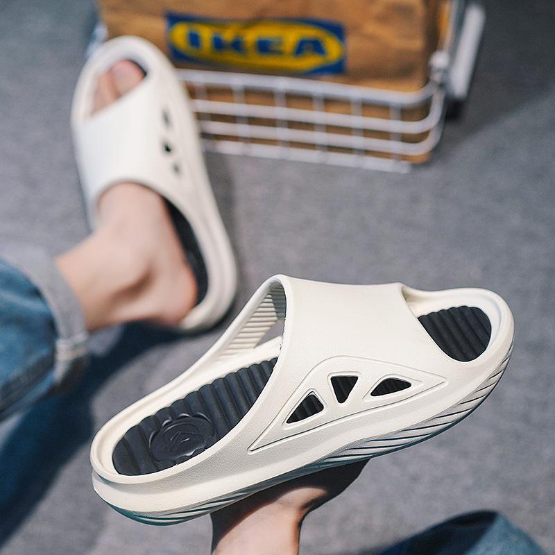 Slippers Men Summer Fashion Men Slides Male Shoes Outside Thick Sole Comfortable Home Slipper Outdoor Beach Unisex Massage Shoes
