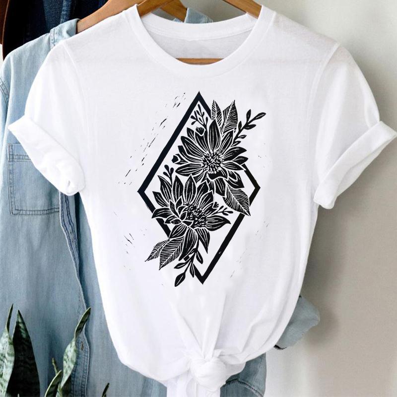 Akwarela Dream Web Lovely Style Trend Women Print Tee T Top Summer Fashion Tshirt z krótkim rękawem odzież damska Casual Graphic T-shirt