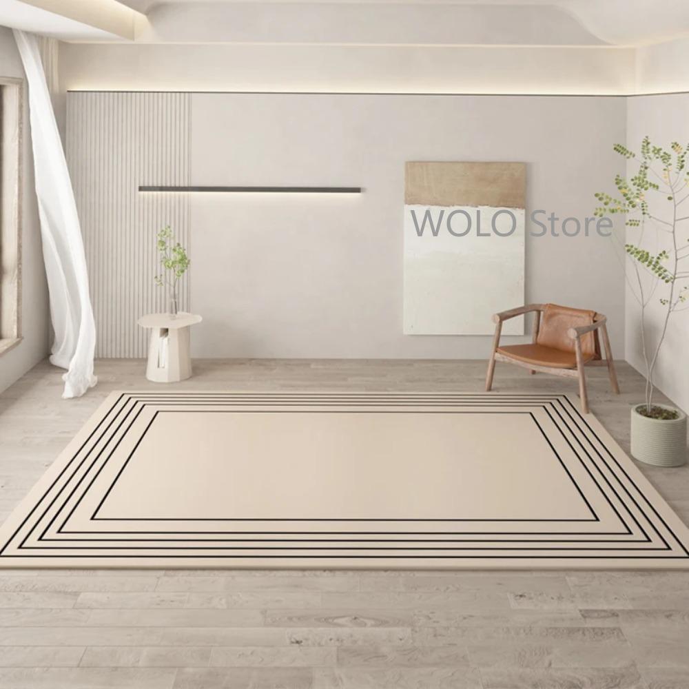 Cream Color Irregular Carpets for Living Room Ins Soft Fluffy Bedside Rugs Oval Bedroom Rug for Children Washable Big Size Mats